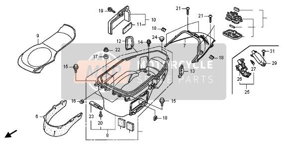 Honda FJS600D 2011 Bagage Koffer voor een 2011 Honda FJS600D